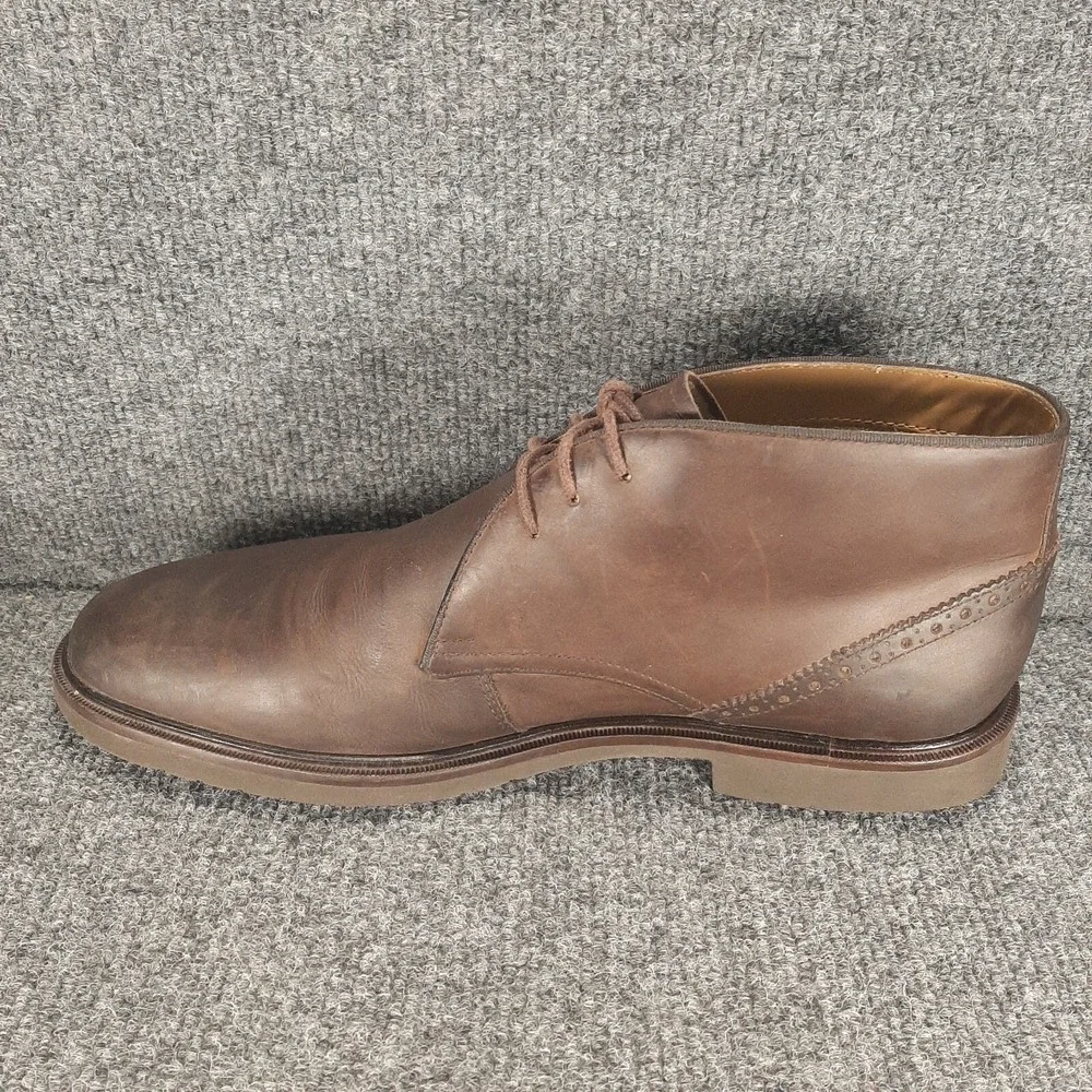 Florsheim Men's Chukka Ankle Boots Brown 100% Leather Tie Top 10-10.5 D READ